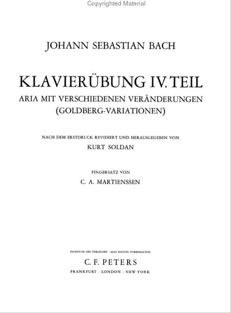 Goldberg Variations Harpsichord scores gallery preview page 2