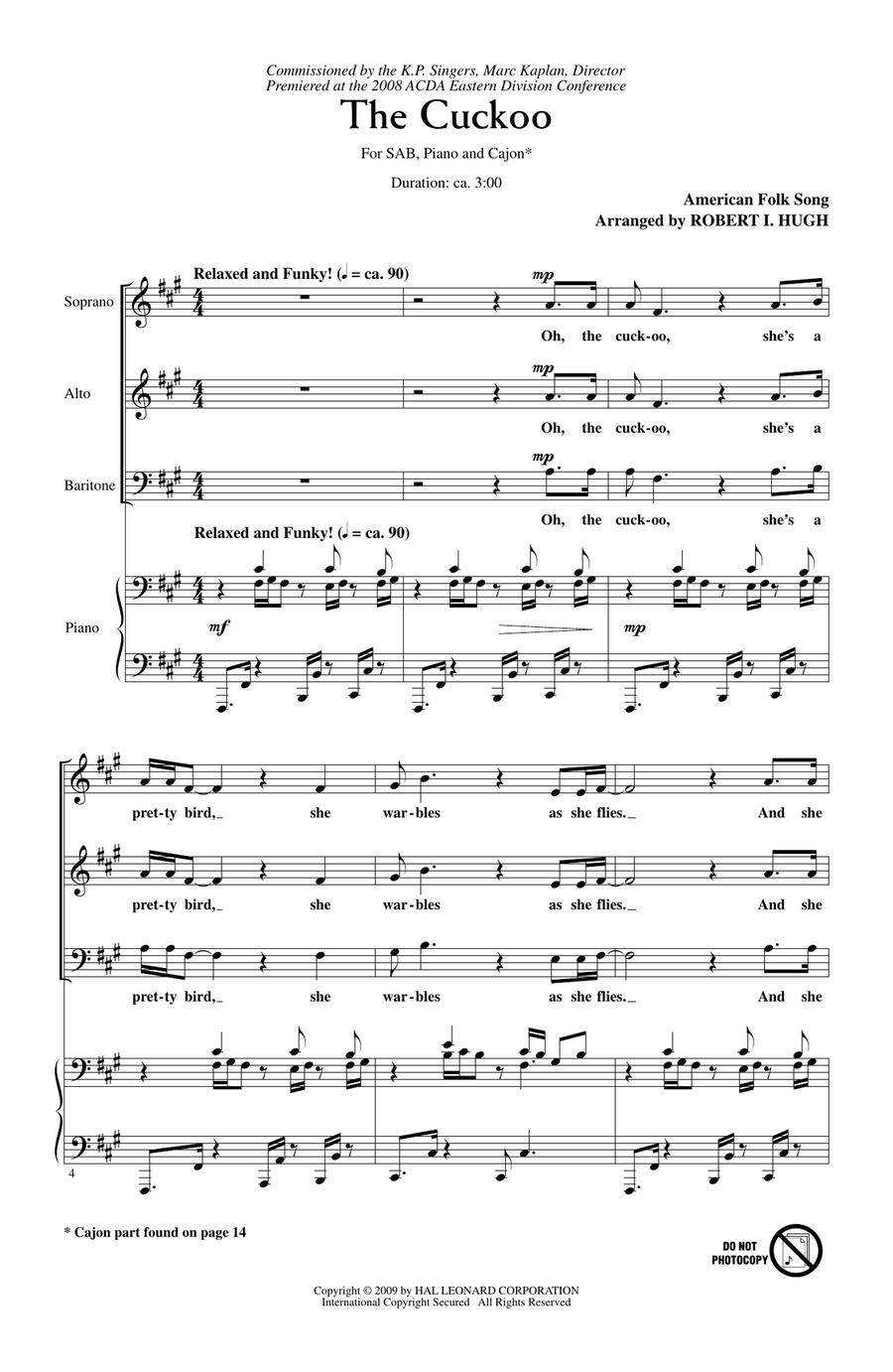 The Cuckoo 3-Part scores gallery preview page 1