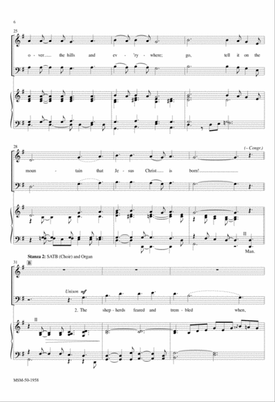 Go Tell It on the Mountain 4-Part scores gallery preview page 5