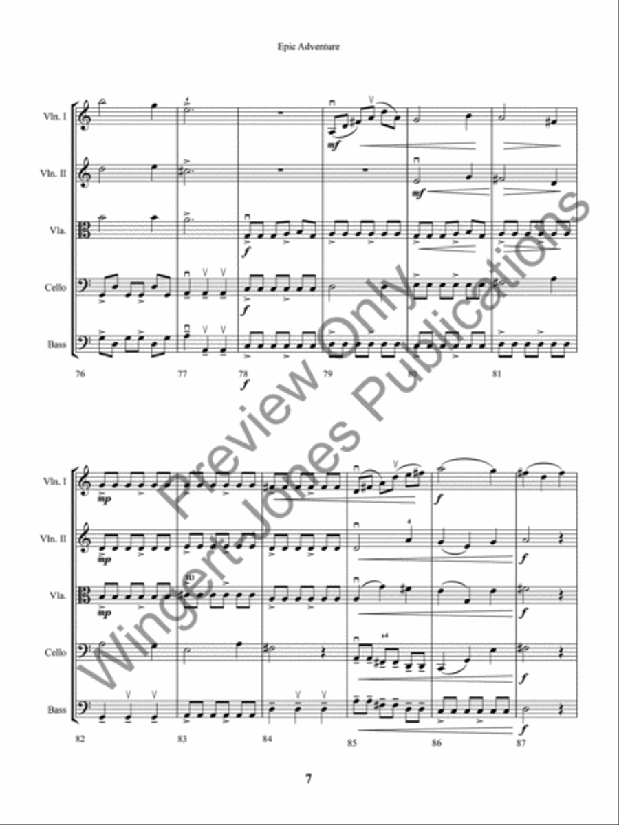 Epic Adventure String Orchestra scores gallery preview page 10