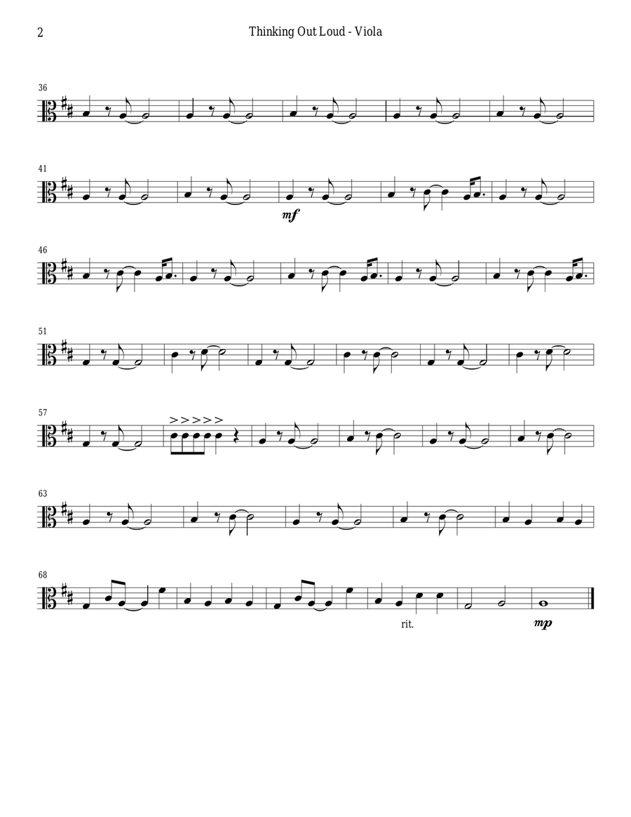 Thinking Out Loud Thinking Out Loud String Quartet scores gallery preview page 6