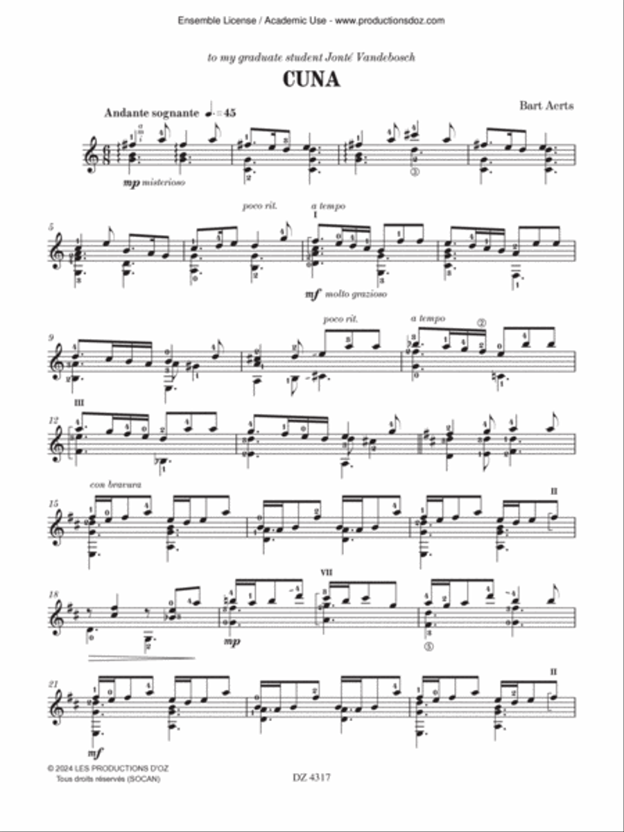 Cuna Classical Guitar scores gallery preview page 2