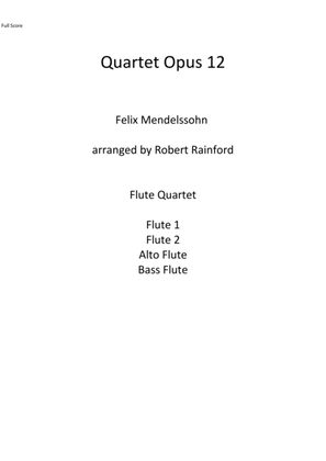 Book cover for Quartet Op 12