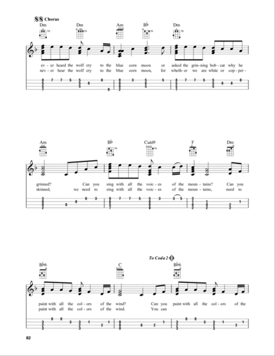 Colors Of The Wind (from Pocahontas) (arr. Fred Sokolow) Ukulele scores gallery preview page 3
