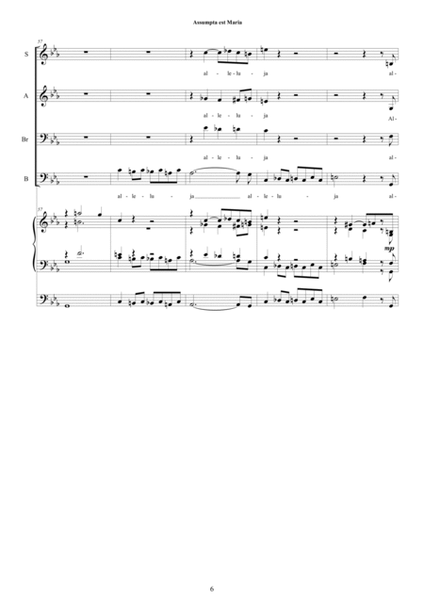 Assumpta est Maria - Motet for Choir SABrB and organ image number null