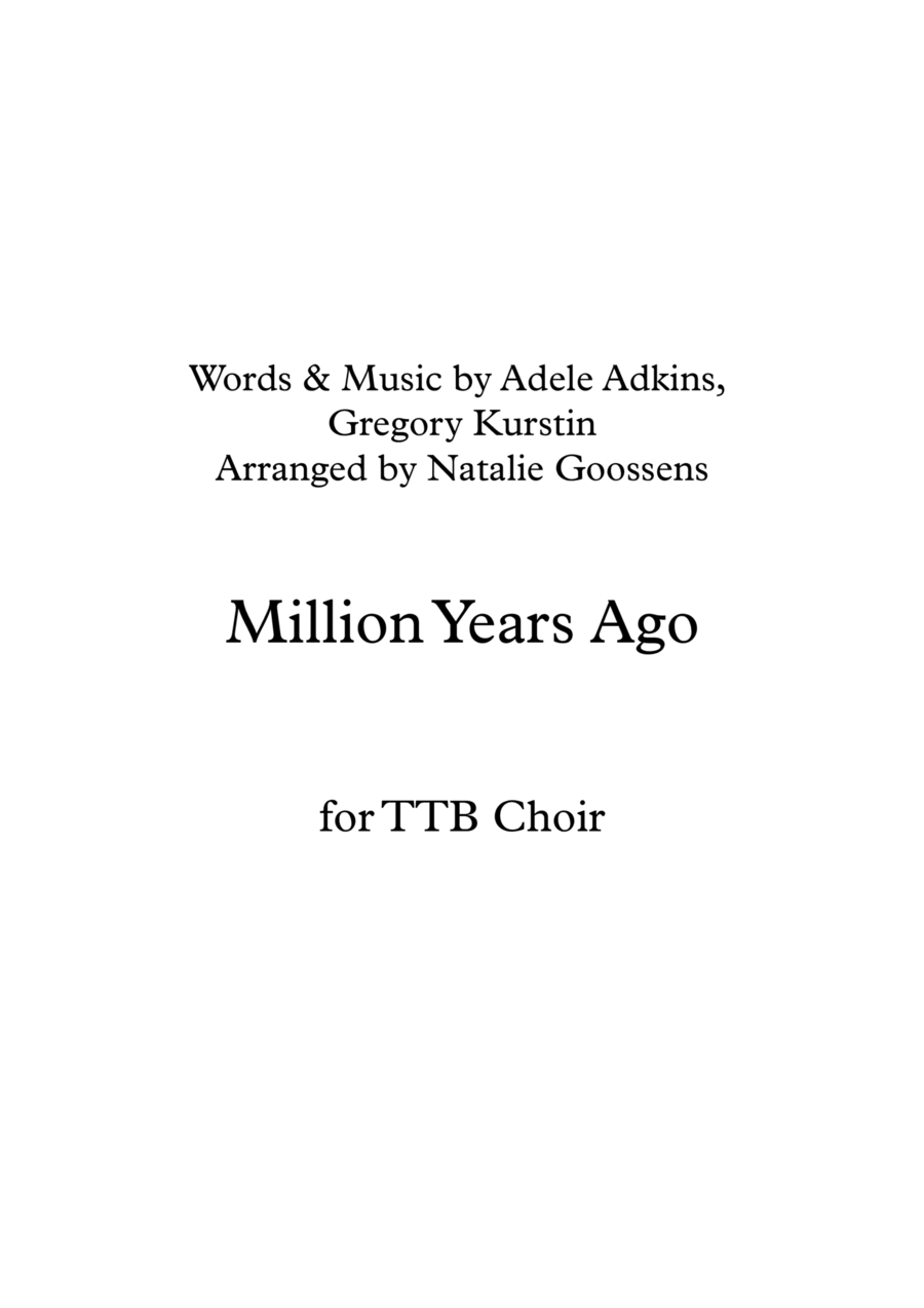 Million Years Ago Million Years Ago TB scores gallery preview page 1