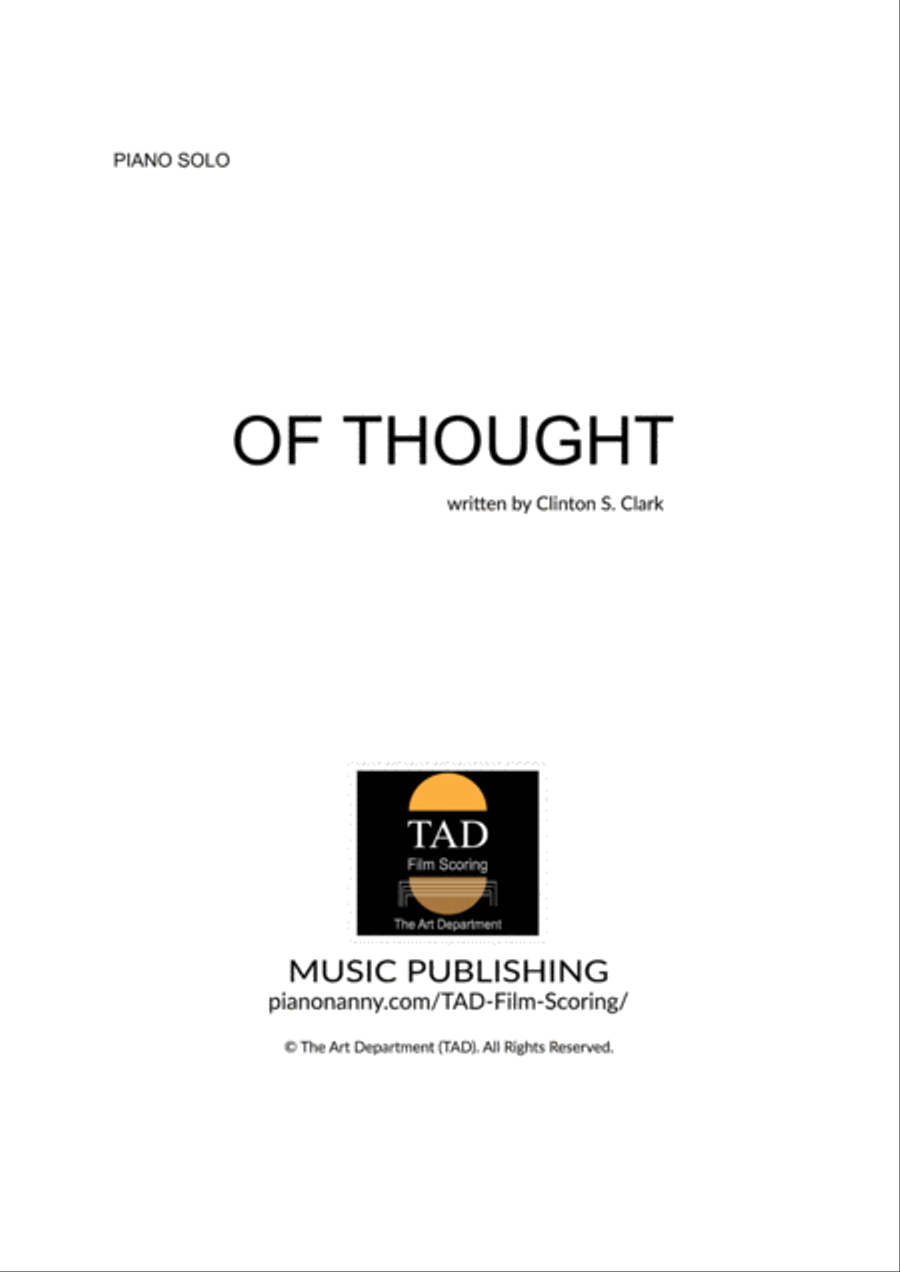Of Thought Piano Solo scores gallery preview page 1