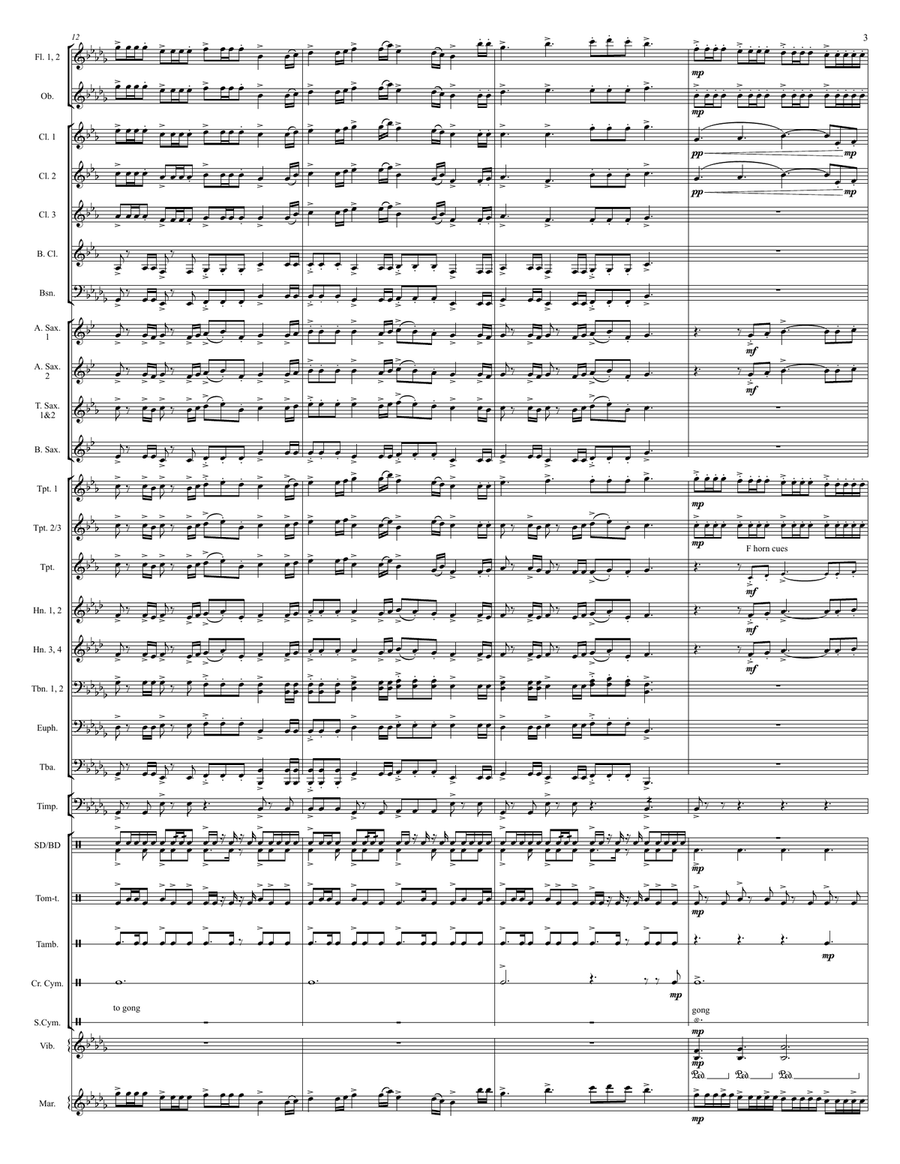 Dragonborn (skyrim Theme) Concert Band scores gallery preview page 4