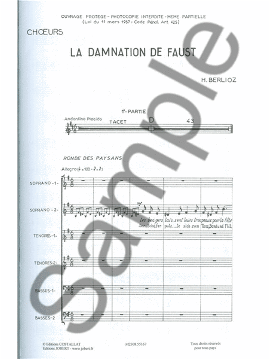 La Damnation De Faust Op.24 (opera) School and Community scores gallery preview page 2