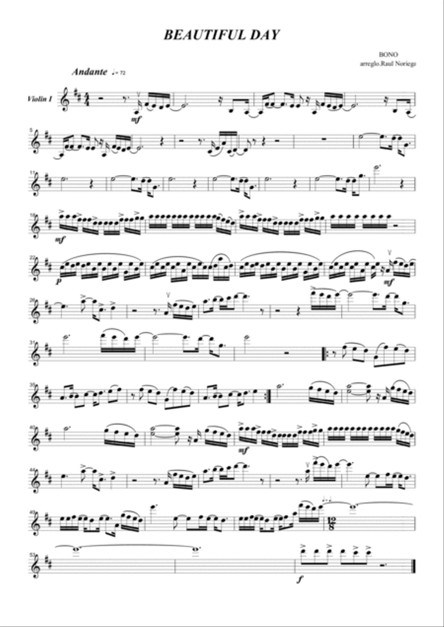 Beautiful Day String Quartet scores gallery preview page 3