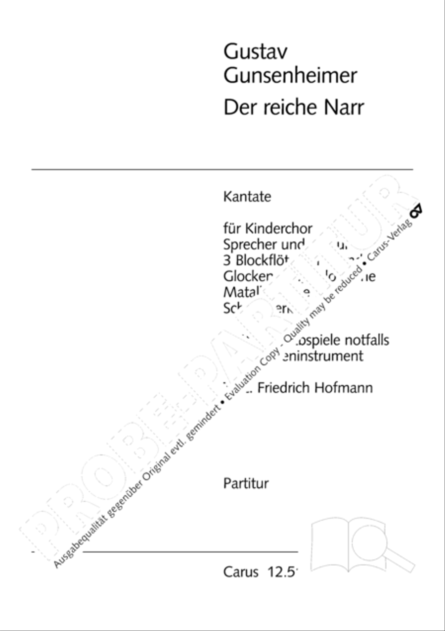 Der reiche Narr Der reiche Narr Unison Choir scores gallery preview page 2