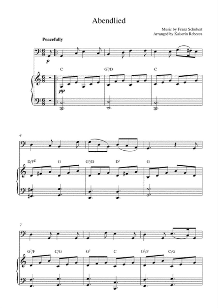 Abendlied Piano scores gallery preview page 1