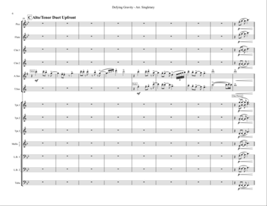 Defying Gravity Marching Band scores gallery preview page 6