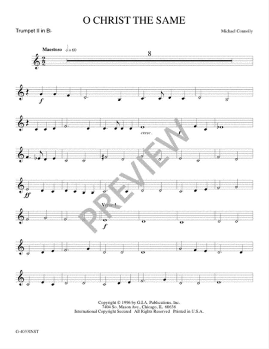O Christ the Same - Instrument edition Trombone scores gallery preview page 6