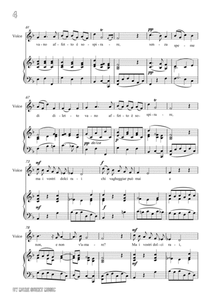 Bononcini-Per la gloria d'adorarvi in F Major,for voice and piano image number null