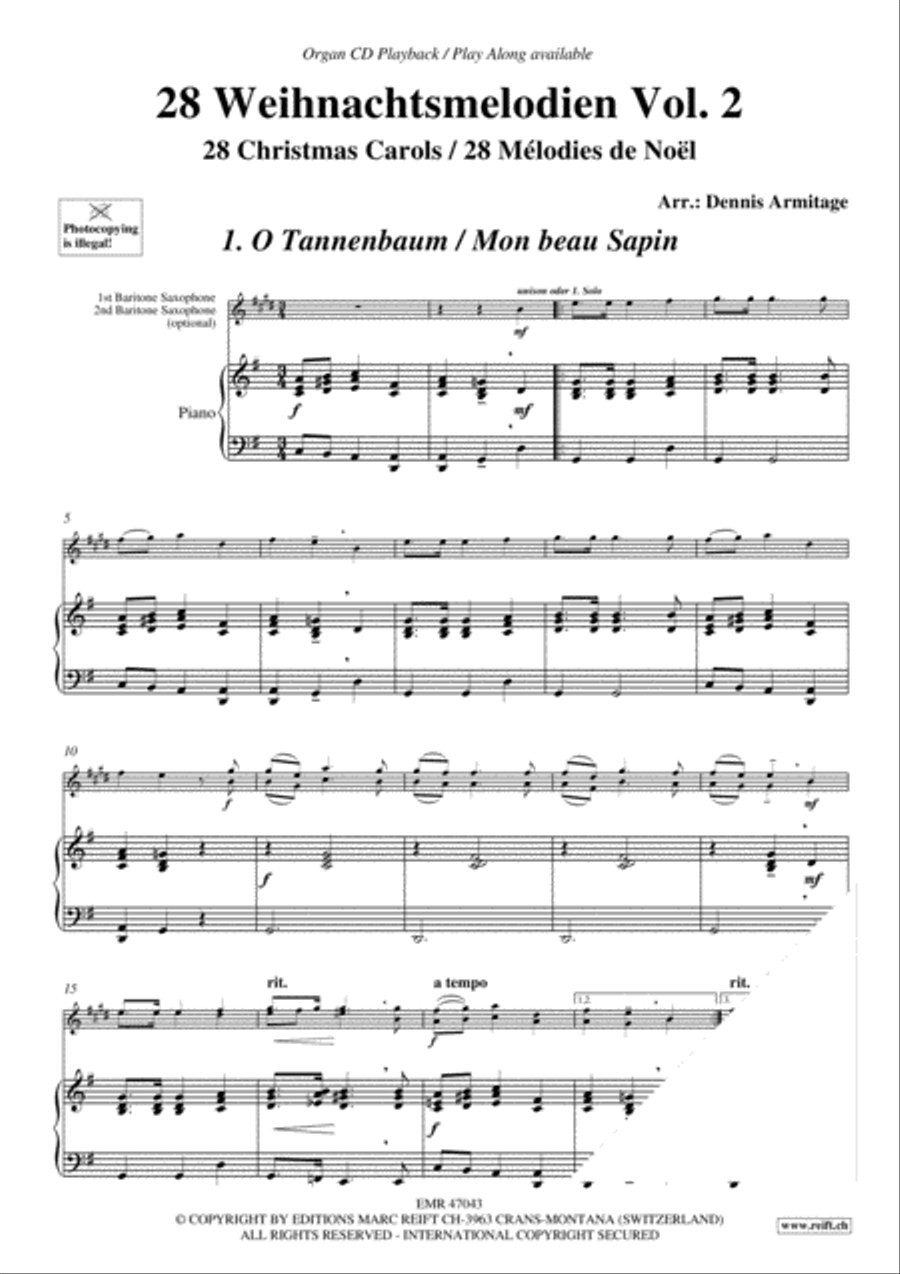 28 Weihnachtsmelodien Vol. 1 + 2 Woodwind Duet scores gallery preview page 11