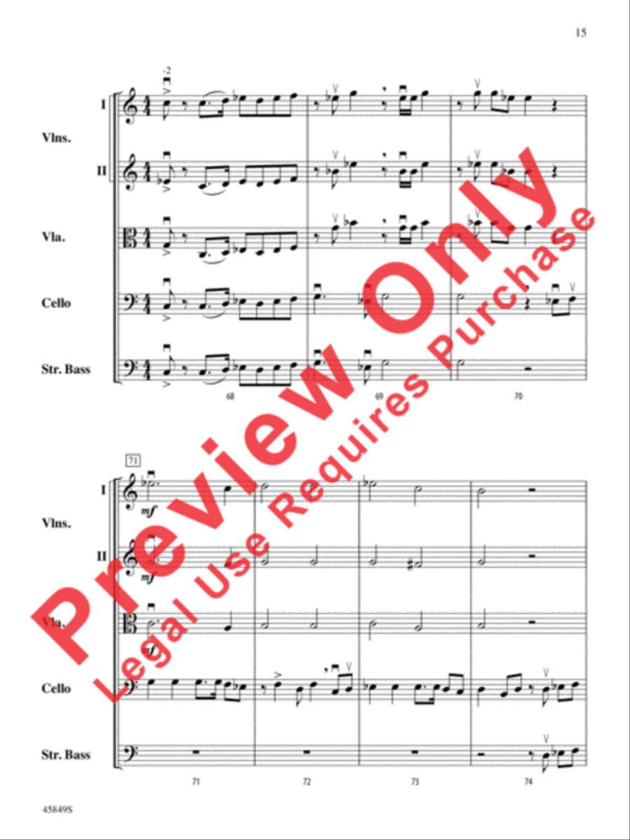 American Salute String Orchestra scores gallery preview page 15