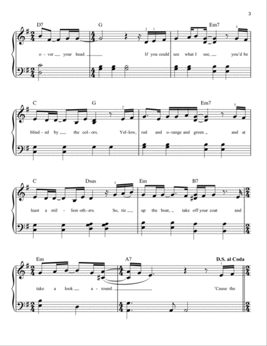 Rainbow Rainbow Easy Piano scores gallery preview page 3
