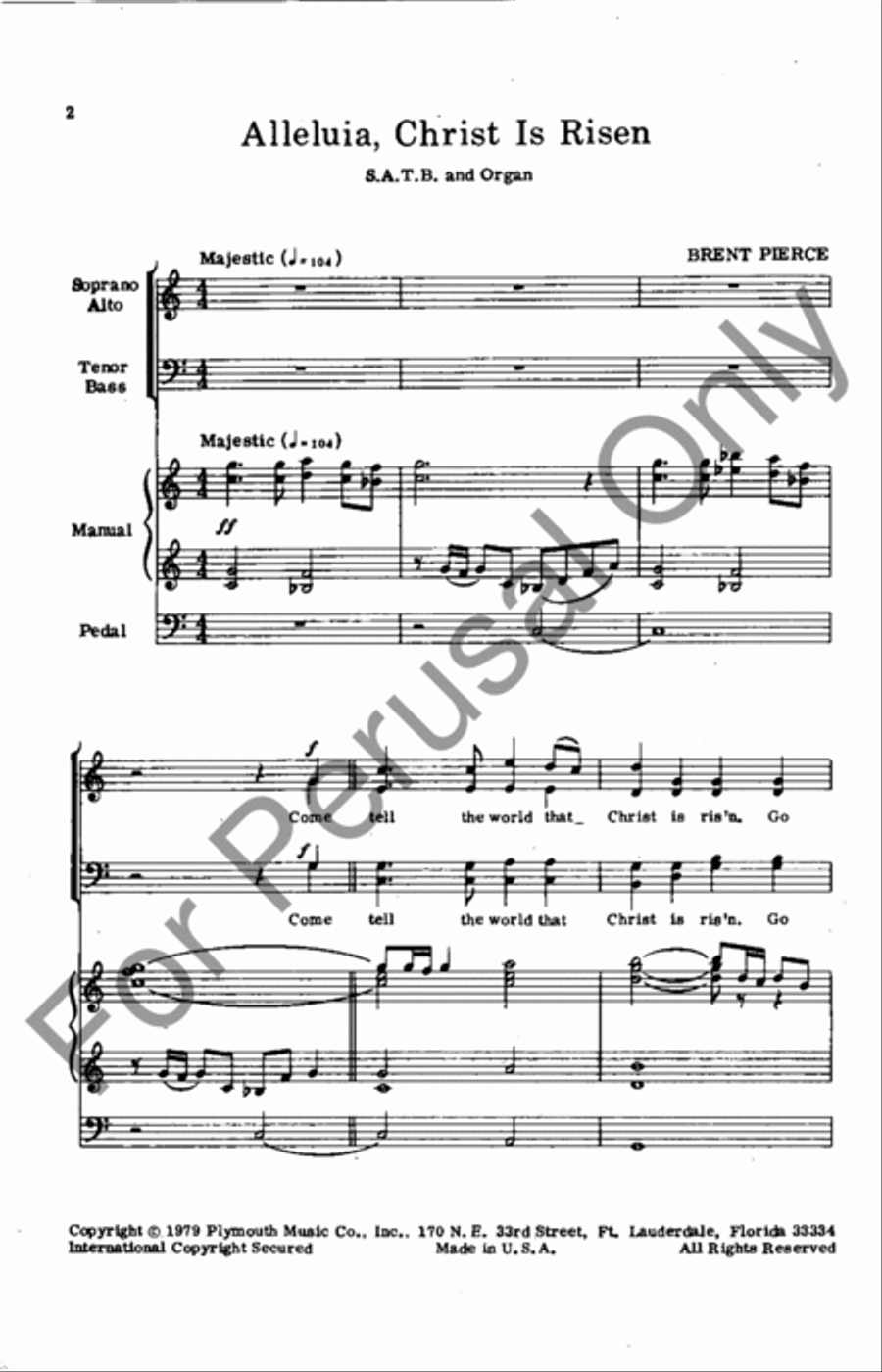 Alleluia, Christ Is Risen 4-Part scores gallery preview page 2
