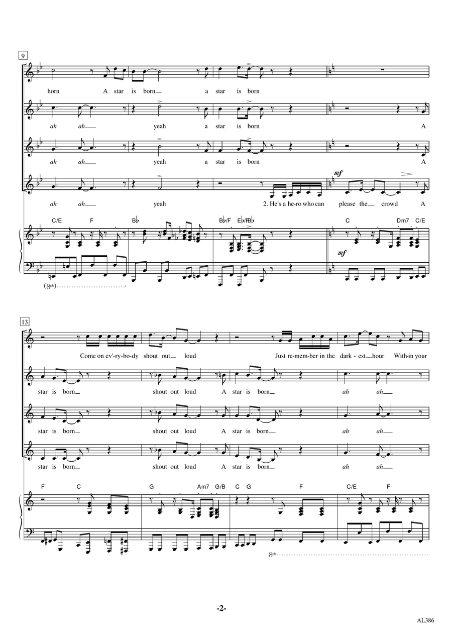 A Star Is Born SSAA scores gallery preview page 2