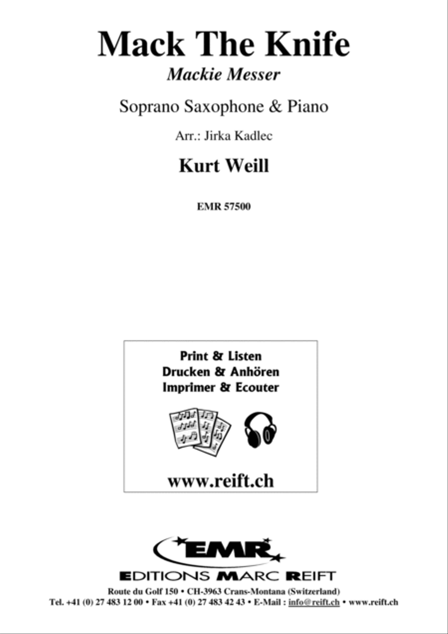 Mack The Knife Soprano Saxophone scores gallery preview page 2