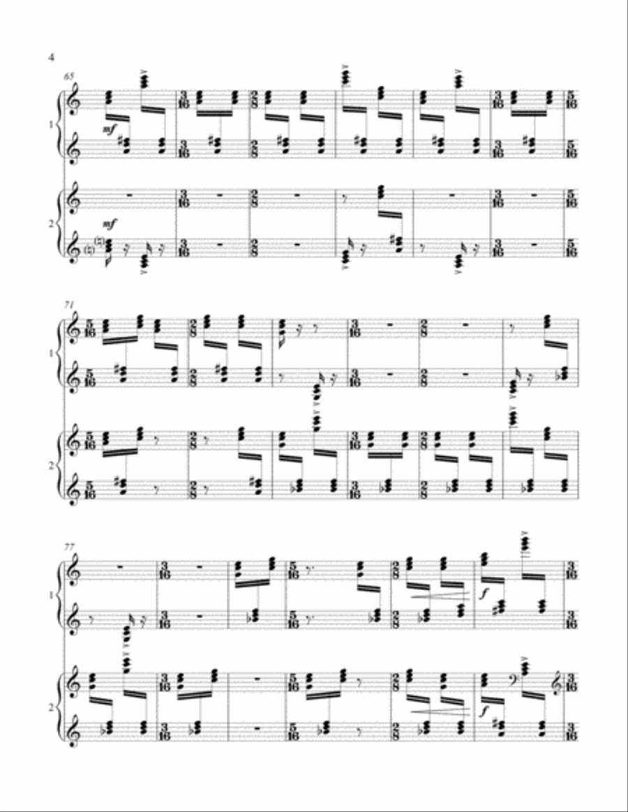 Talkata 2 Pianos, 4-Hands scores gallery preview page 4