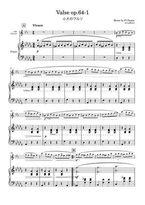 "Valse op.64-1" (Desdur) clarinet & piano