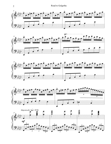 Road to Golgotha ("When I Survey the Wondrous Cross") - Advanced Sacred Piano Arrangement