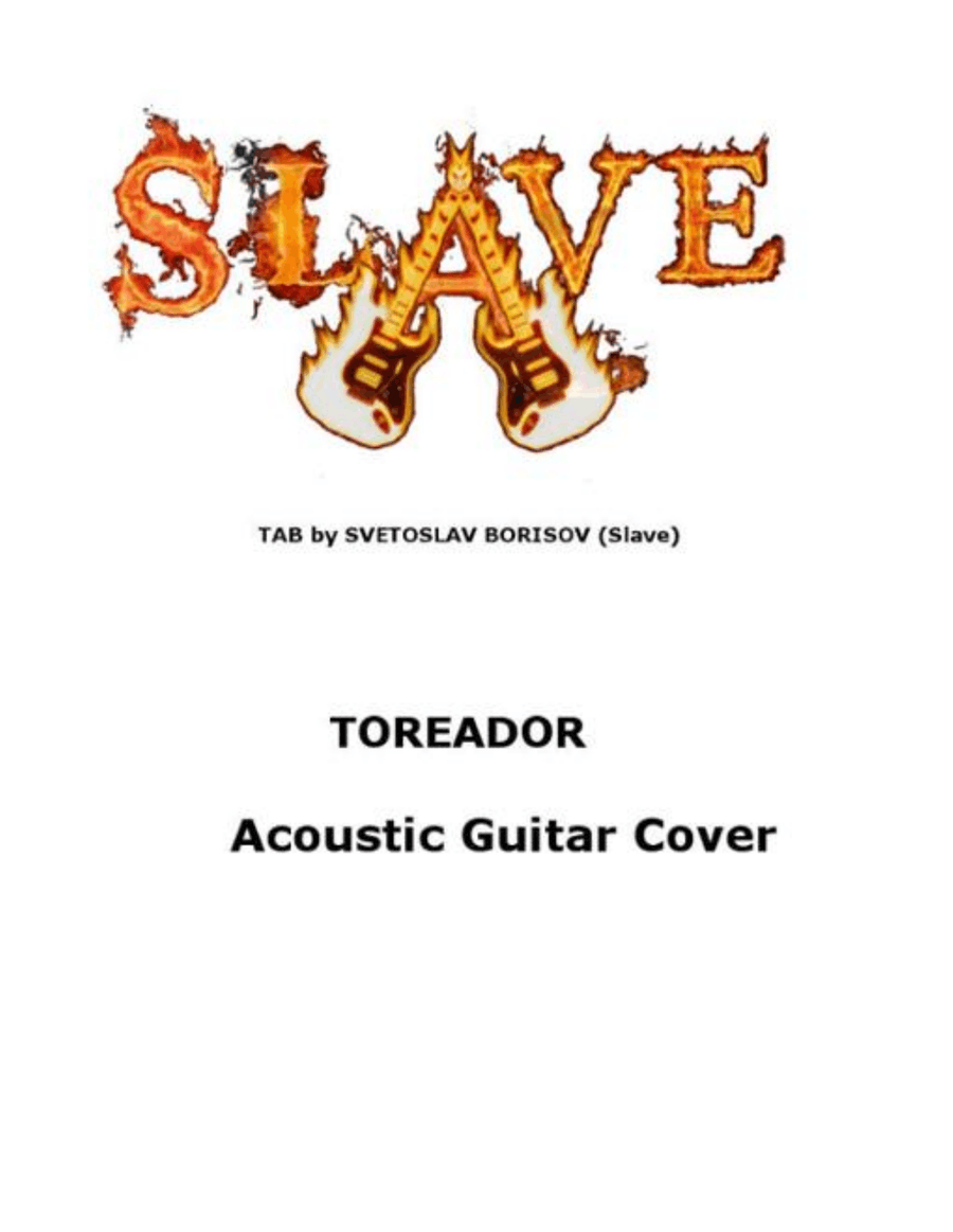 TOREADOR Acoustic Guitar Cover by SLAVE Acoustic Guitar scores gallery preview page 1