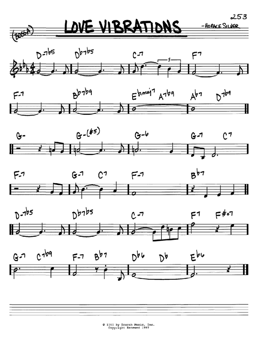 Love Vibrations by Horace Silver Piano - Digital Sheet Music
