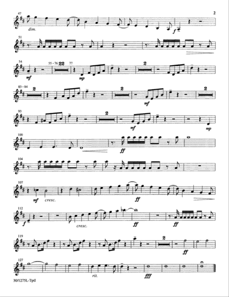Finlandia - Brass/Perc Parts Horn scores gallery preview page 4
