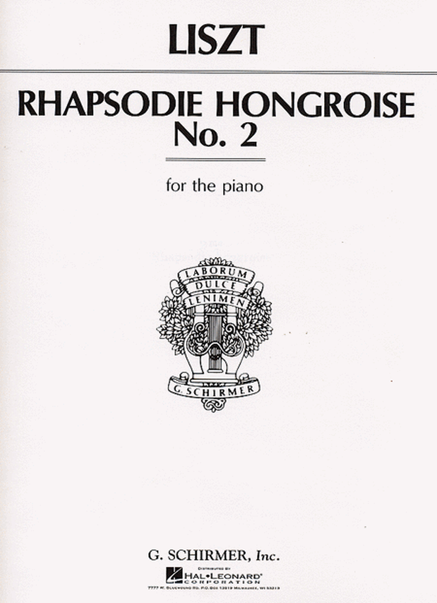 RHAPSODIE HONGROISE NO2 HUNGARIAN RHAPSODY PIANO EASIER ARRANGEMENT