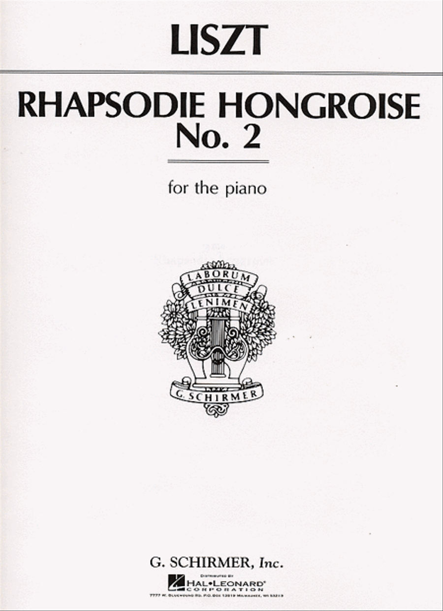 RHAPSODIE HONGROISE NO2 HUNGARIAN RHAPSODY PIANO EASIER ARRANGEMENT