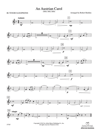 An Austrian Carol: B-flat Tenor Saxophone
