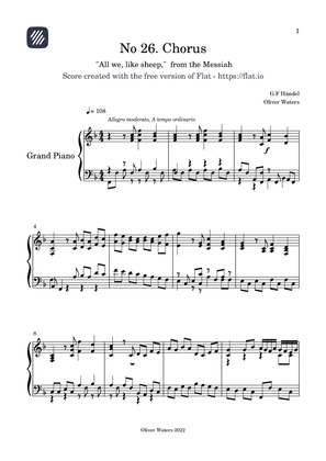 Book cover for “Messiah 2.26: All we like sheep” - Arranged for solo piano