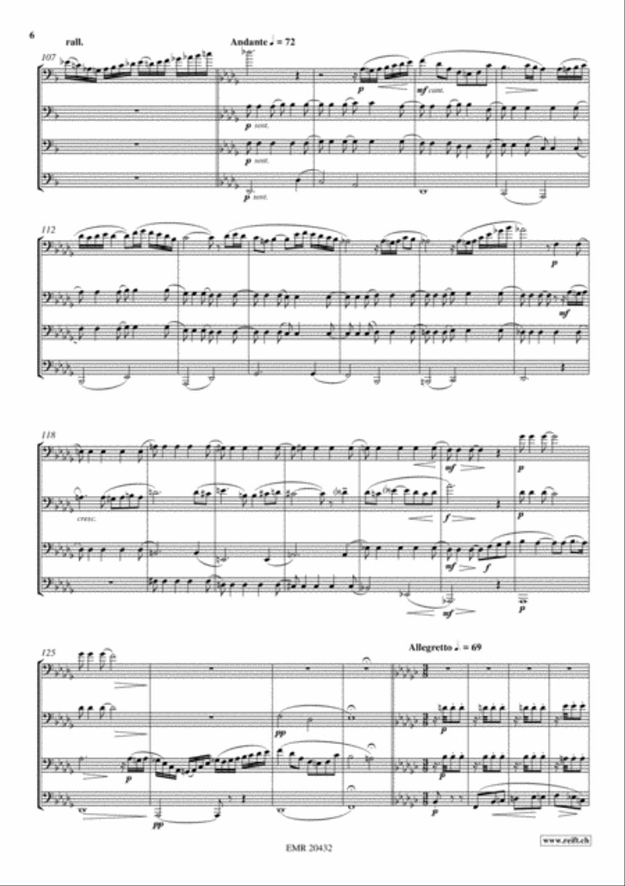 Carmen Fantasy Carmen Fantasy Trombone Quartet scores gallery preview page 6