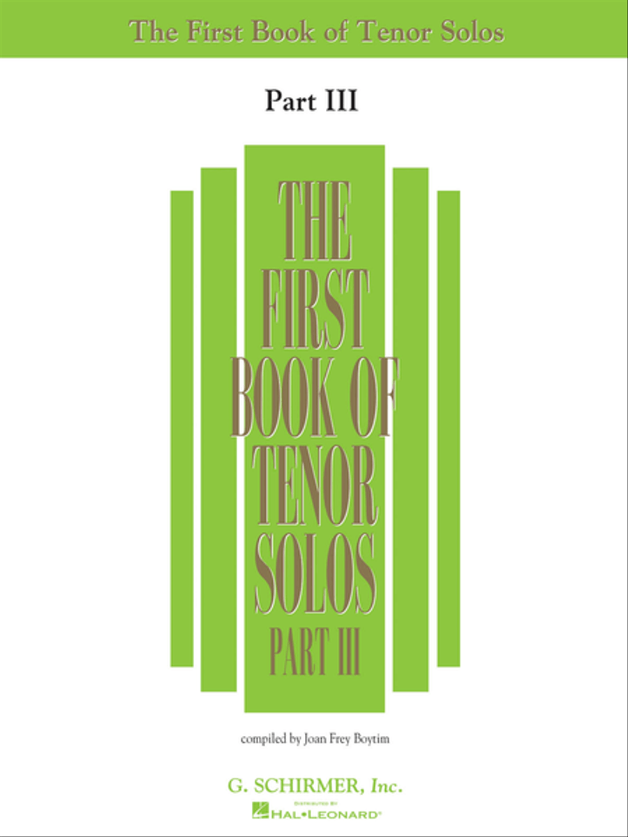 First Book of Tenor Solos – Part III Tenor Voice scores gallery preview page 1