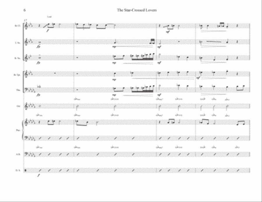 The Star-Crossed Lovers Jazz Ensemble scores gallery preview page 6