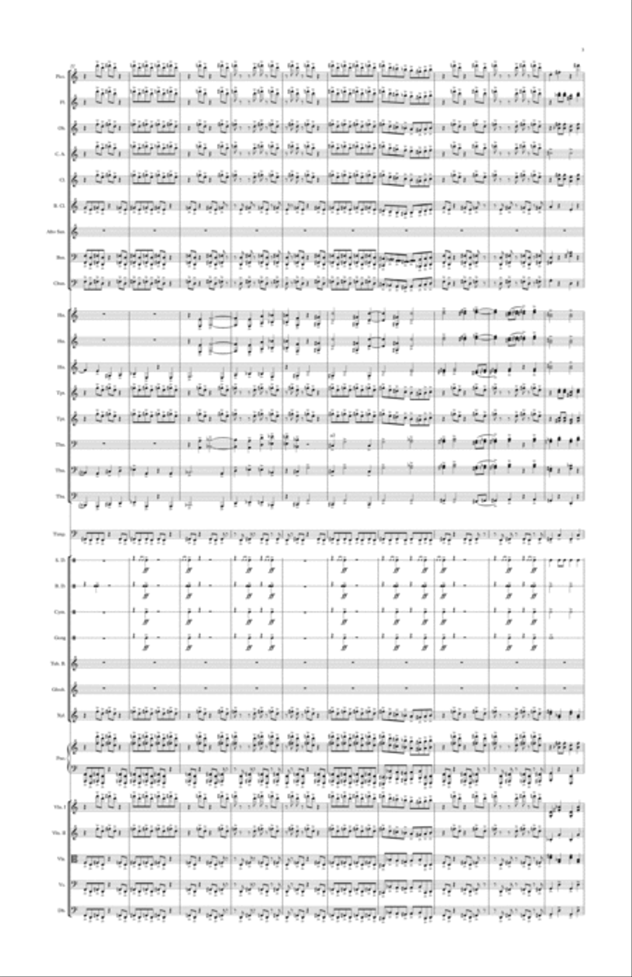 Symphony No.29 (Transformation) Score and parts Large Ensemble scores gallery preview page 3