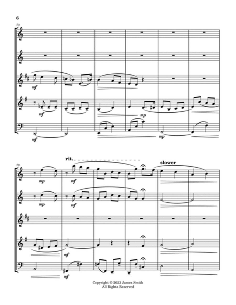Salut d'amour, Op. 12 for Wind Quintet image number null