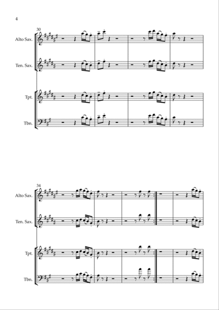 Natty Dread Tenor Saxophone scores gallery preview page 4