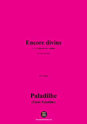Book cover for Paladilhe-Encore divins,from 'La chanson de l'enfant',in F Major