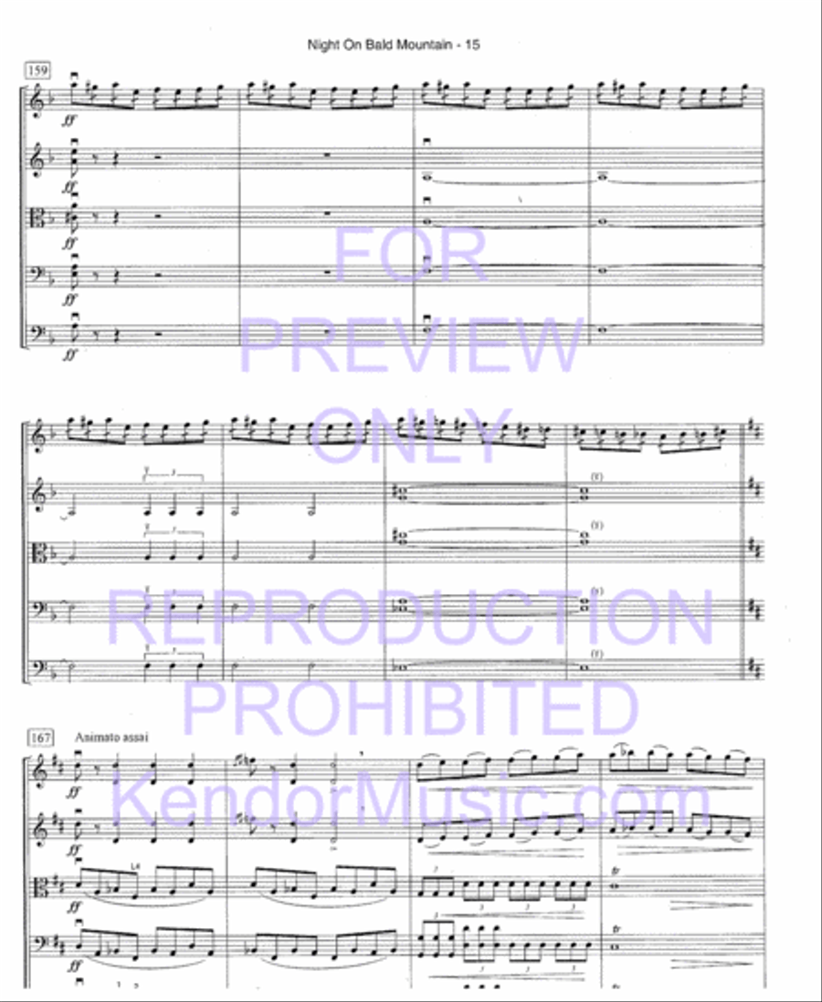 Night On Bald Mountain (Full Score) String Orchestra scores gallery preview page 18