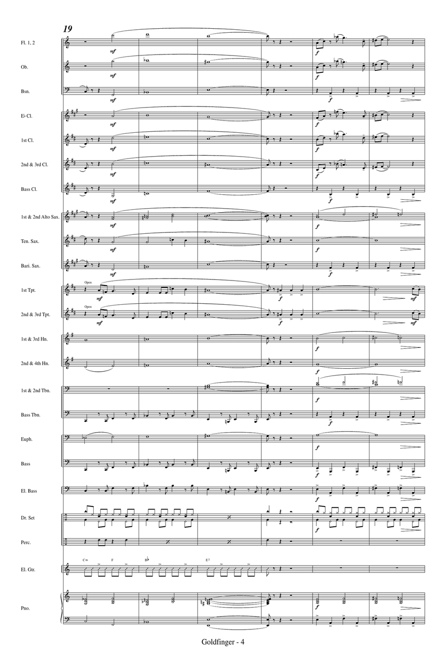 Goldfinger Concert Band scores gallery preview page 6