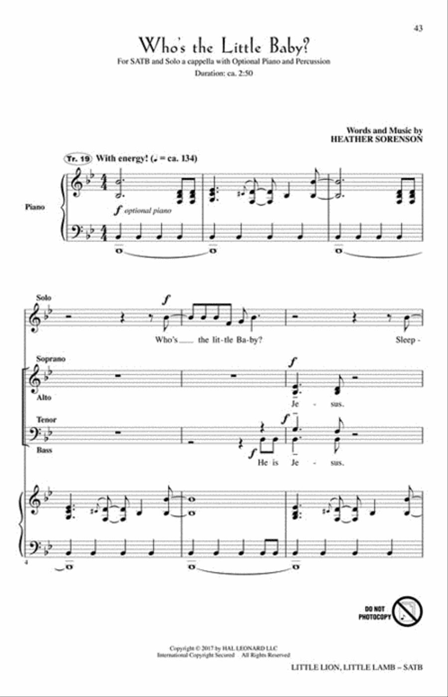 Little Lion, Little Lamb Little Lion, Little Lamb Choir scores gallery preview page 4