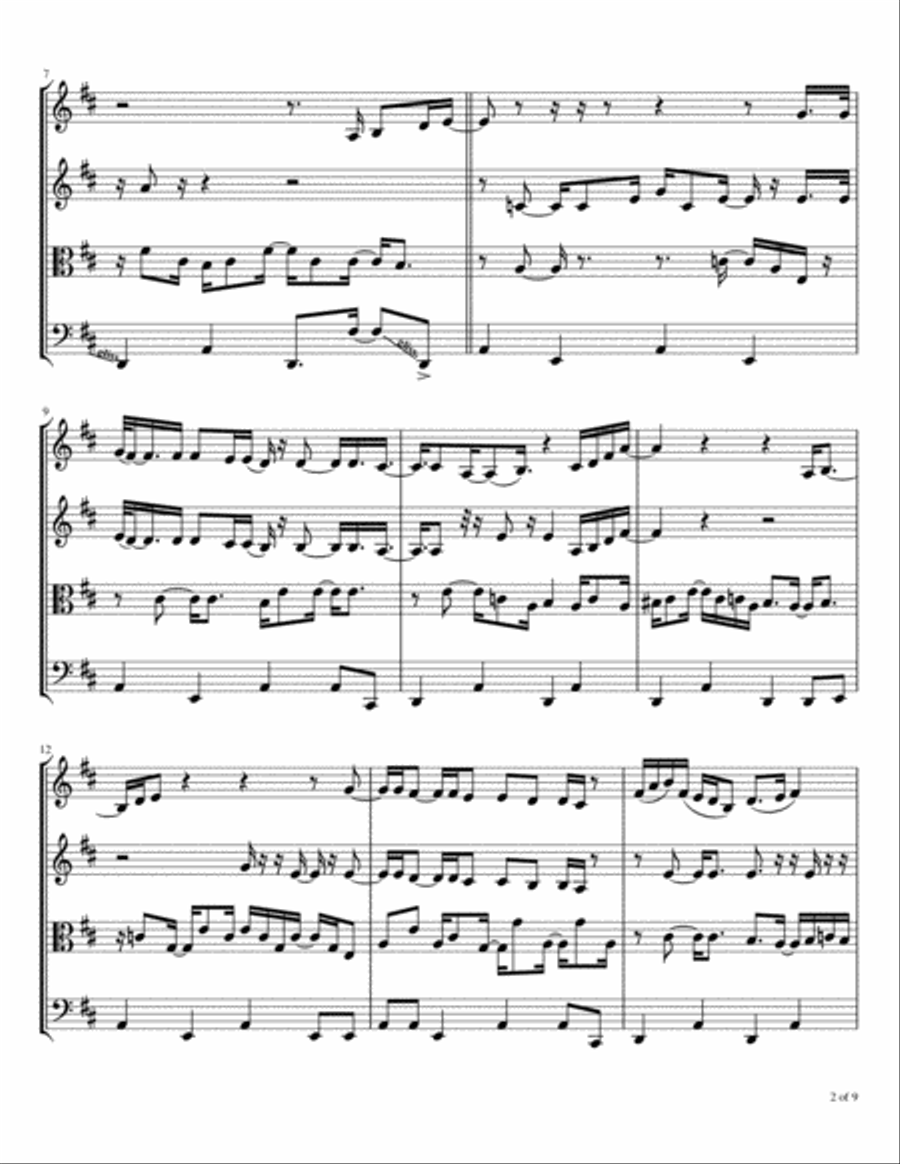 Poetry Man Poetry Man String Quartet scores gallery preview page 3