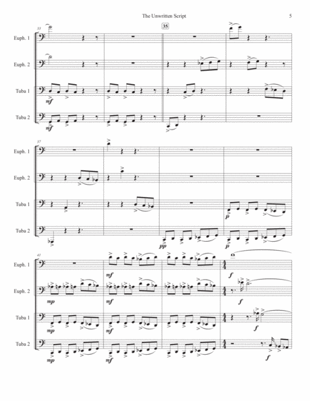 UNWRITTEN SCRIPT for Tuba Quartet image number null