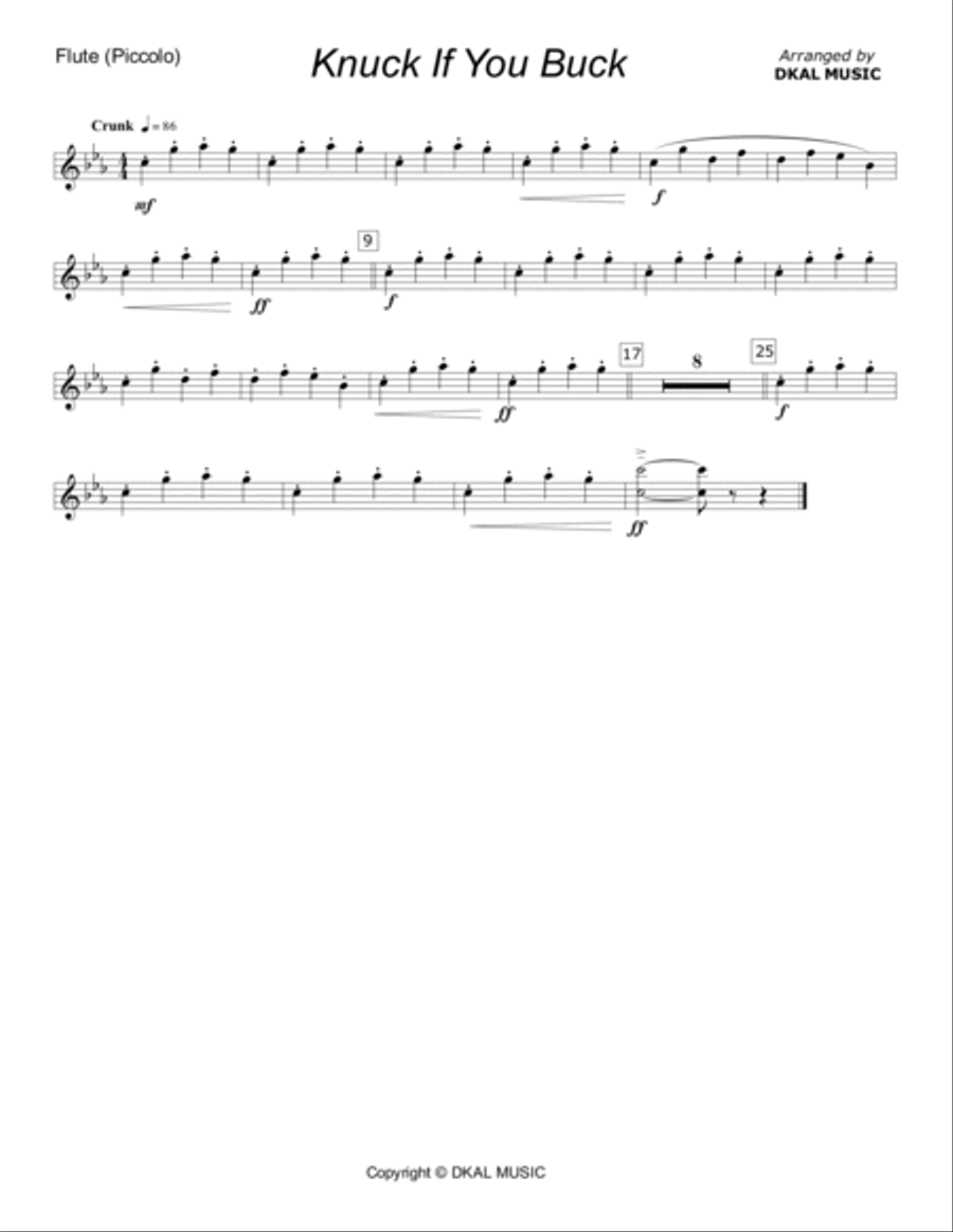 Knuck If You Buck Marching Band scores gallery preview page 4