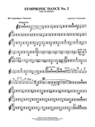 Symphonic Dance No. 2: E-flat Contrabass Clarinet