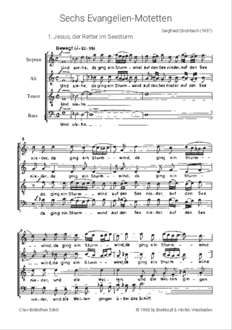 6 Evangelien-Motetten A Cappella scores gallery preview page 2